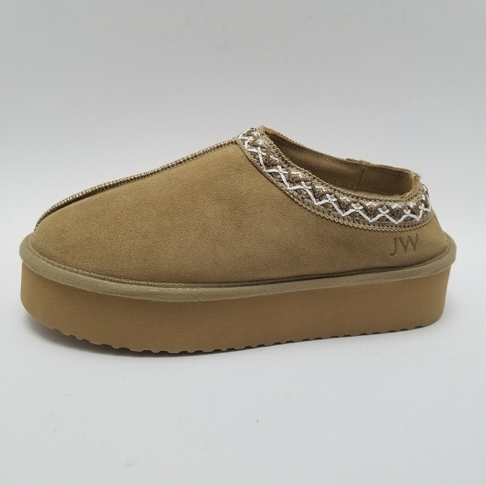 Jack Wills Womens US 5 Snug Slip On Suede Shoes Chunky Soles Slippers Beige Sand